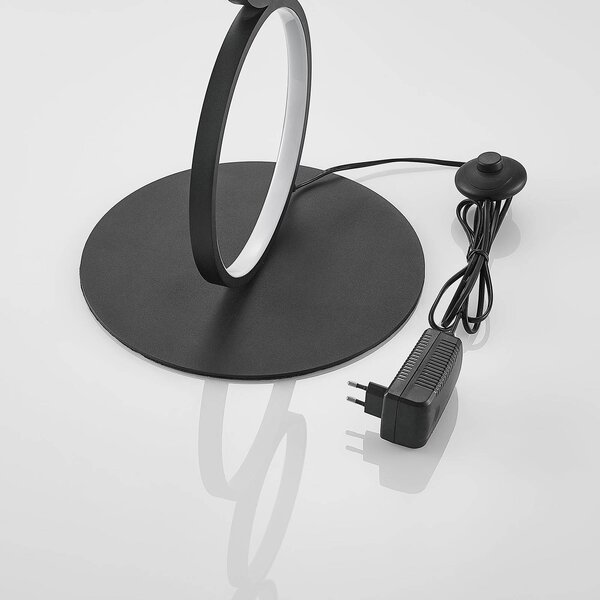 Lampa stojąca LED Jacek Lindby, czarny, salon / jadalnia, metal, nowoczesny