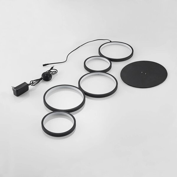 Lampa stojąca LED Jacek Lindby, czarny, salon / jadalnia, metal, nowoczesny