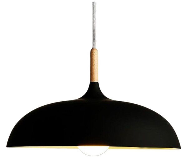 Lampa wisząca Saucer czarna, o średnicy 45 cm