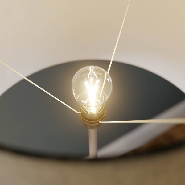 Lampa stojąca Vera ONLI, aluminiowy / szary / cynkowy, salon / jadalnia, tkanina / materiał / jedwab