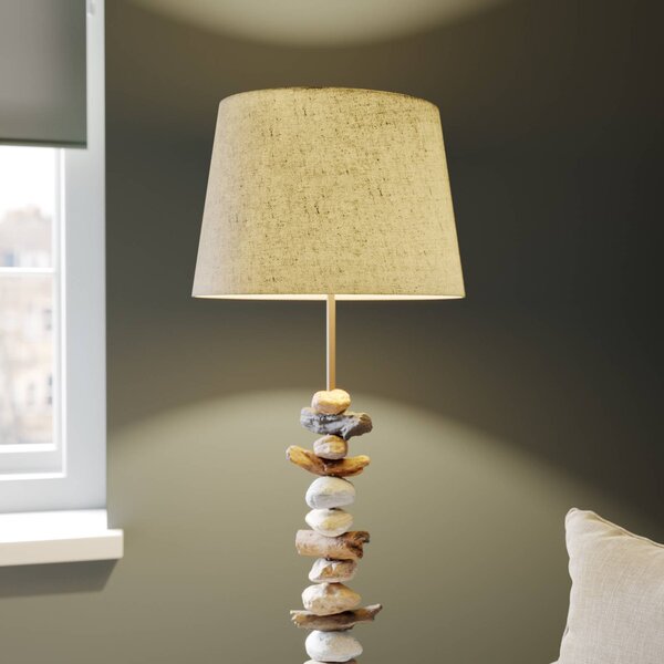 Lampa stojąca Vera ONLI, aluminiowy / szary / cynkowy, salon / jadalnia, tkanina / materiał / jedwab