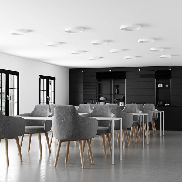 Lampa sufitowa LED Vivy Arcchio, możliwość ściemniania, biały / opal, kuchnia, metal, nowoczesny