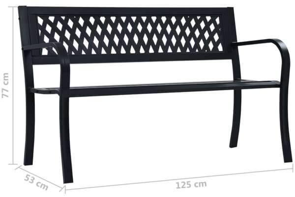 Zewnętrzna ławka ogrodowa z okuciem w romby T7-W66