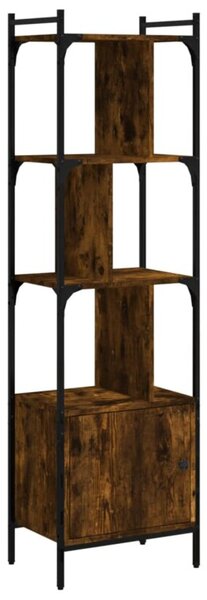Biblioteczka z drzwiczkami, przydymiony dąb, 44,5x30x154,5 cm