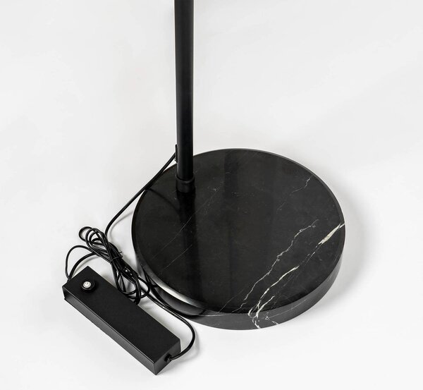 Lampa łukowa - lampa stojąca Virvera Lucande, czarny, salon / jadalnia, aluminium, nowoczesny