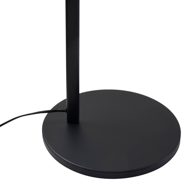 Lampa stojąca Silka Lucande, czarny, biuro, metal, nowoczesny