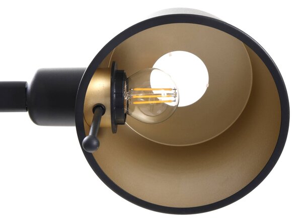 Lampa stojąca Silka Lucande, czarny, biuro, metal, nowoczesny