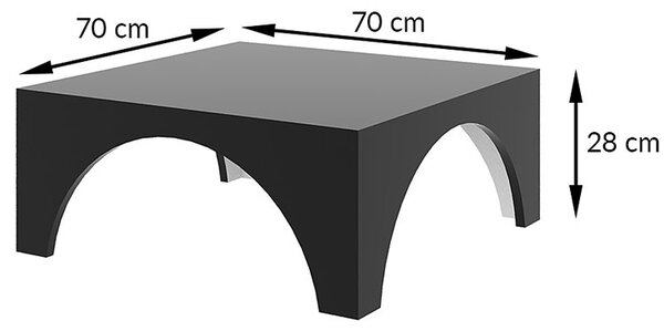 Brązowy kwadratowy stolik kawowy F5-T66
