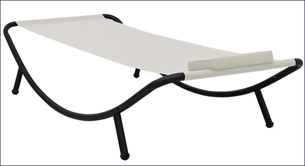 Kremowa leżanka ogrodowa L5-Z76