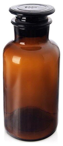 Pojemnik na żywność szklany brązowy z korkiem szeroką szyjką 500 ML