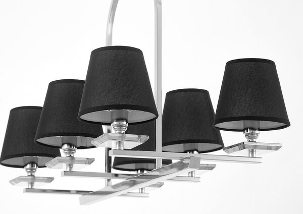 LAMPA WISZĄCA CZARNO-CHROMOWANA LIMERA W6