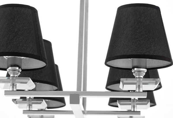 LAMPA WISZĄCA CZARNO-CHROMOWANA LIMERA W6