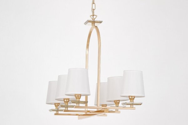 LAMPA WISZĄCA BIAŁO-ZŁOTA LIMERA W6