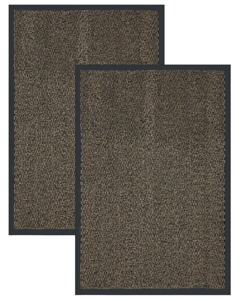 Wycieraczka pod drzwi Bruno 60x90 cm brązowy zestaw 2 szt