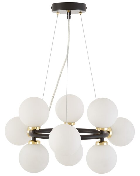 NOWOCZESNA LAMPA WISZĄCA CZARNO-ZŁOTA MARSIADA W9