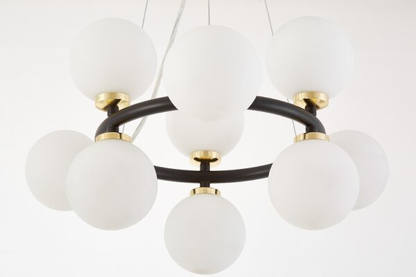 NOWOCZESNA LAMPA WISZĄCA CZARNO-ZŁOTA MARSIADA W9