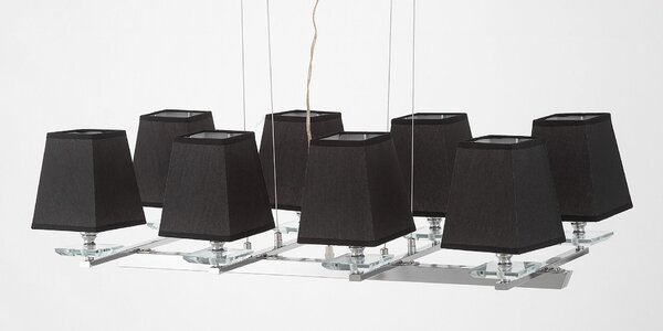 NOWOCZESNA LAMPA WISZĄCA CZARNO-CHROMOWANA RAVERA