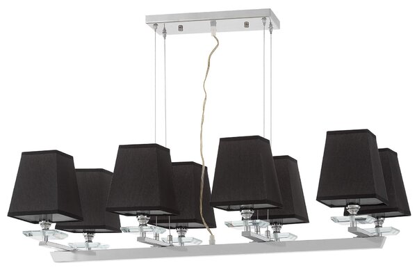NOWOCZESNA LAMPA WISZĄCA CZARNO-CHROMOWANA RAVERA