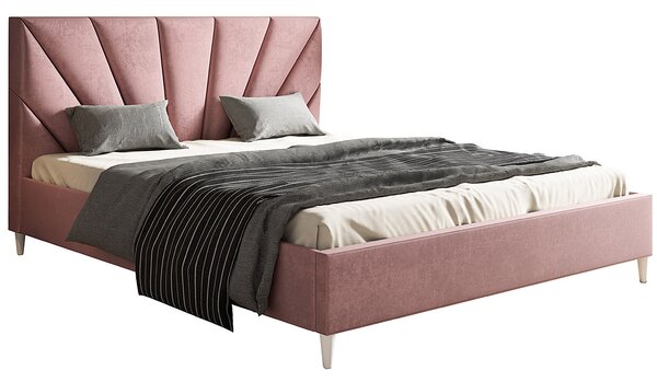 Podwójne łóżko z zagłówkiem 140x200 Marina - 36 kolorów
