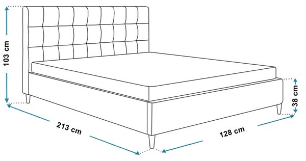Pojedyncze łóżko z zagłówkiem 120x200 B0-F87
