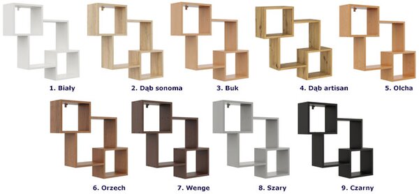 Wisząca Półka Na Książki W Kolorze Dąb Artisan F8-L69
