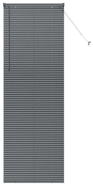 Nowoczesne żaluzje weneckie ciemnoszare z aluminium 220 x 75 cm