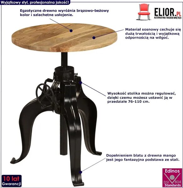 Okrągły stolik barowy 60x110 G0-P43