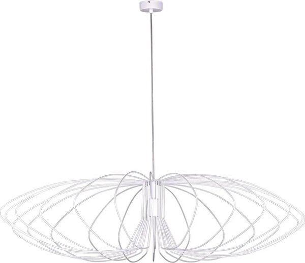 Biała industrialna lampa wisząca - S056-Iwans