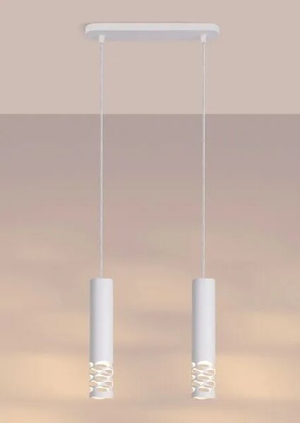 Podwójna biała lampa wisząca K5-E35