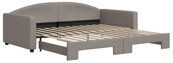 Sofa rozsuwana, kolor taupe, 100x200 cm, tkanina