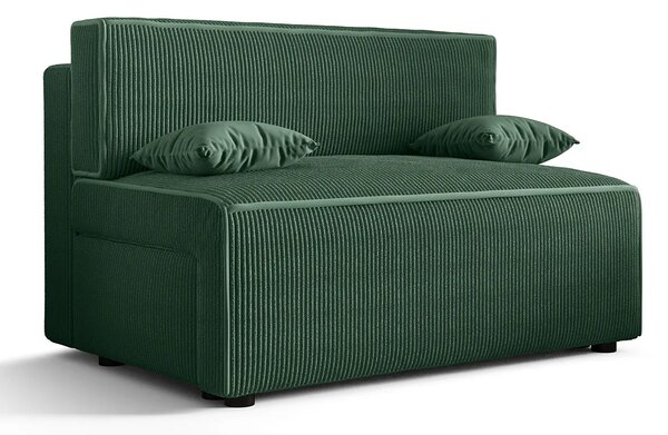 Ciemnozielona tapicerowana sofa rozkładana S8-R27