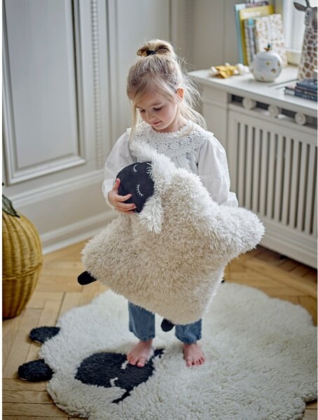 Biały wełniany dywan dziecięcy ø 84 cm Dolly – Bloomingville Mini