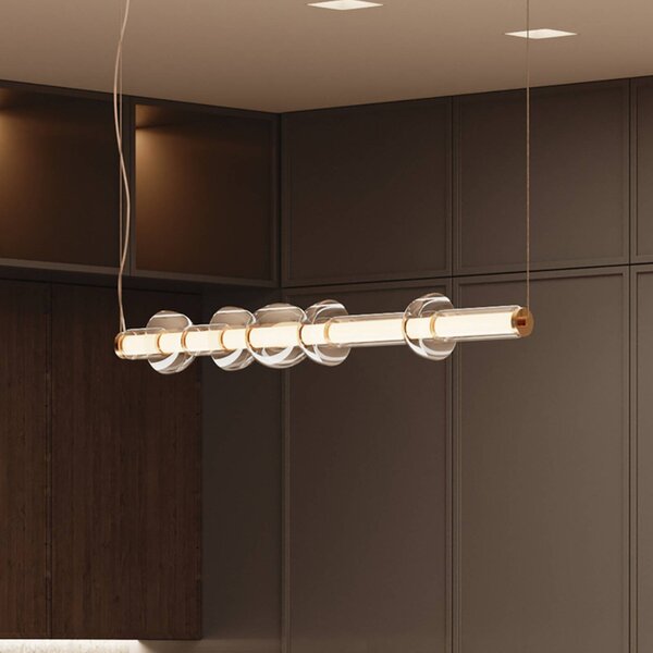 Maytoni Lampa wisząca Cosmo, mosiężny / złoty, salon / jadalnia, metal, nowoczesny