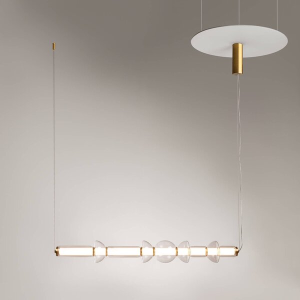 Maytoni Lampa wisząca Cosmo, mosiężny / złoty, salon / jadalnia, metal, nowoczesny