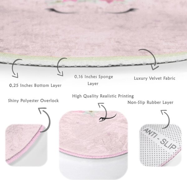 Różowy dywan dziecięcy ø 120 cm Comfort – Mila Home