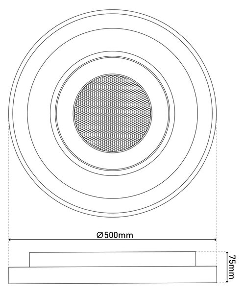 Näve Lampa sufitowa LED Doira, biała, metal, Ø 50 cm, CCT, pilot