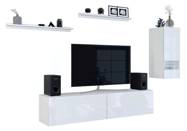 Meblościanka modułowa biały połysk 30x12x4 H6-M34