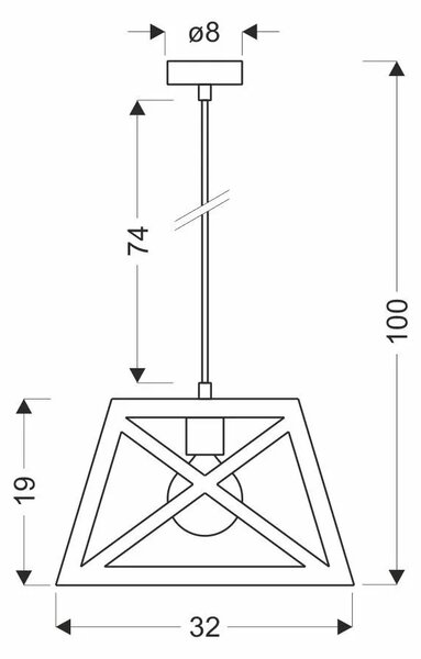 Nowoczesna metalowa lampa wisząca L2-T84