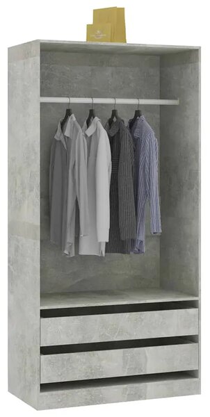 Minimalistyczna szafa bez drzwiczek beton H6-T05