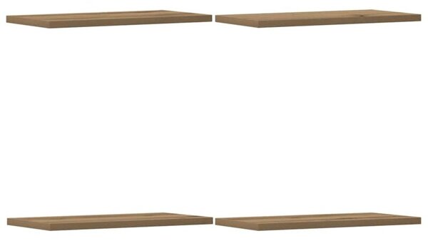 Półki ścienne, 4 szt., dąb artisan, 40x20x1,5 cm