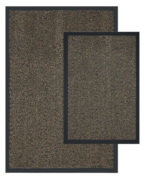 Wycieraczka pod drzwi Bruno 40x60 cm + 60x90 cm brązowy zestaw 2 szt