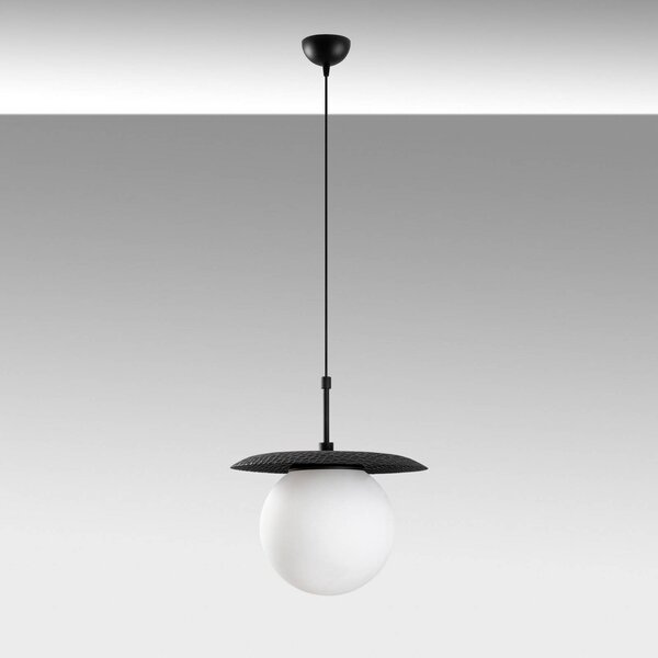 Lampa wisząca szklana Anemon Opviq, możliwość ściemniania, czarny, salon / jadalnia, szkło, nowoczesny