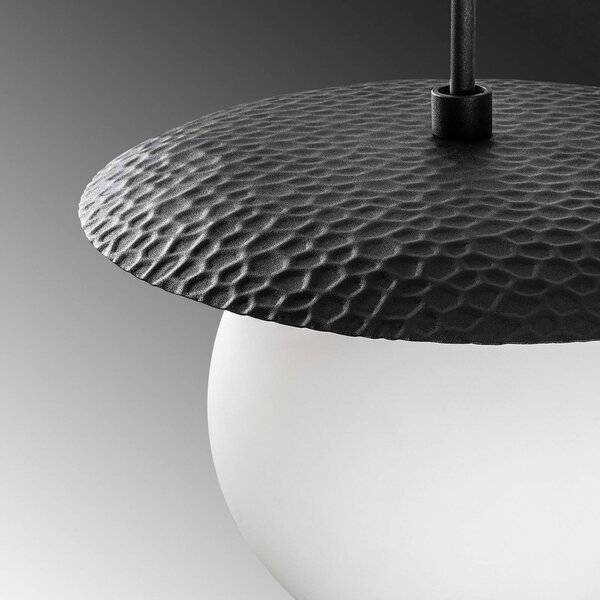 Lampa wisząca szklana Anemon Opviq, możliwość ściemniania, czarny, salon / jadalnia, szkło, nowoczesny