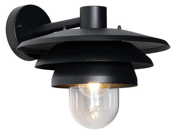 Designerska lampa ścienna zewnętrzna czarna IP44 - Morty