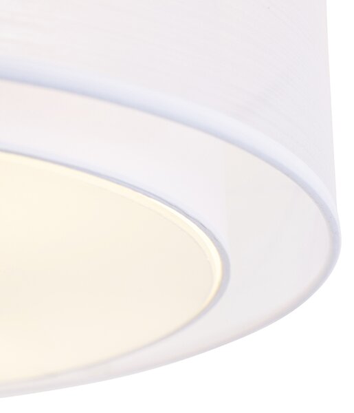 Nowoczesna lampa sufitowa biała 50 cm 3-światła - Drum Duo Oswietlenie wewnetrzne