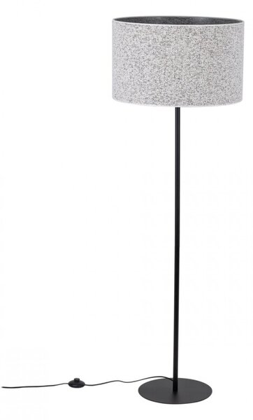 Lampa podłogowa glamour TK Lighting VELLUM Black 16166 E27 150 cm z włącznikiem nożnym, do salonu i sypialni IP20