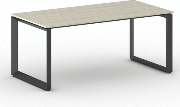 Biurko PRIMO INSPIRE, 180x90 cm, czarna podstawa, dąb naturalny