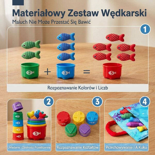 Hookaplay™ Gra Montessori W łowienie I Sortowanie Dla Maluchów