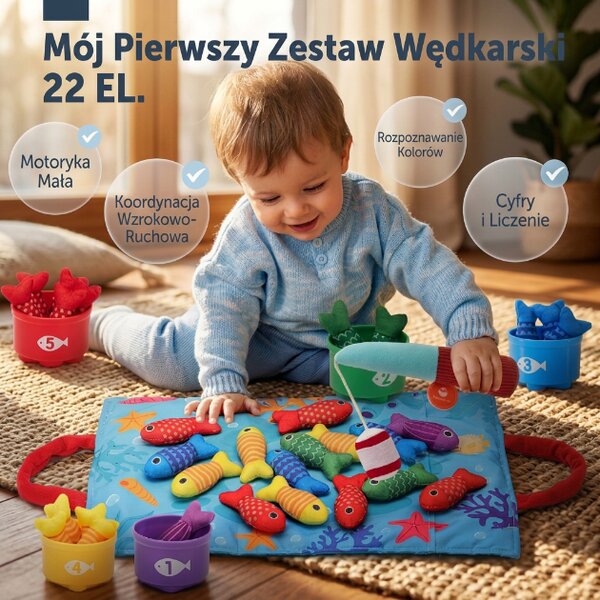 Hookaplay™ Gra Montessori W łowienie I Sortowanie Dla Maluchów