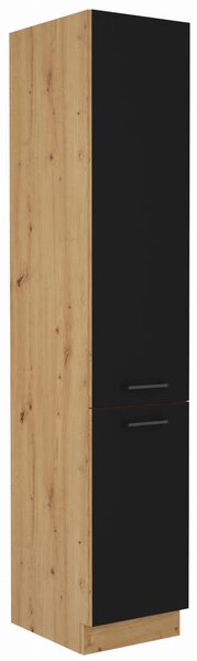 Wysoka szafka kuchenna słupek MODENA 40 DK-210 2F Dąb Artisan/Czarny